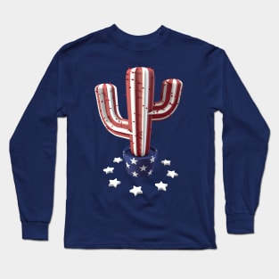 Cactus 4th of July Independence Day Shirt Women Men Kids Long Sleeve T-Shirt